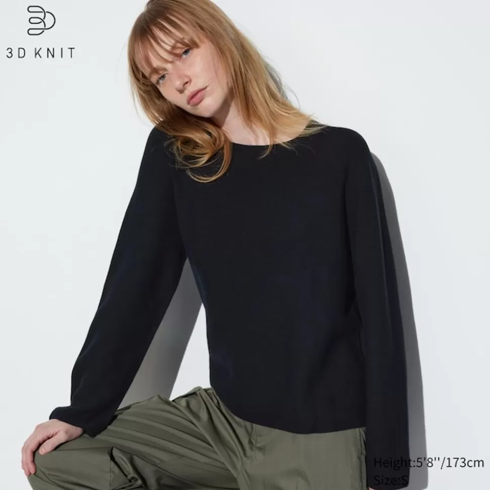 UNIQLO Pullover & Strickjacken*3D Knit Nahtloser Baumwolle Pullover
