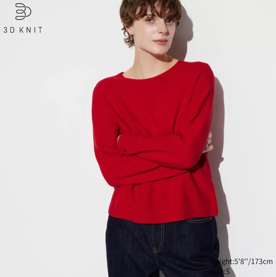 UNIQLO Pullover & Strickjacken*3D Knit Nahtloser Baumwolle Pullover