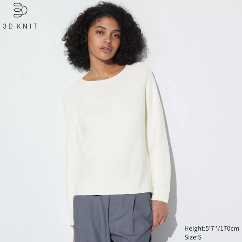 UNIQLO Pullover & Strickjacken*3D Knit Nahtloser Baumwolle Pullover
