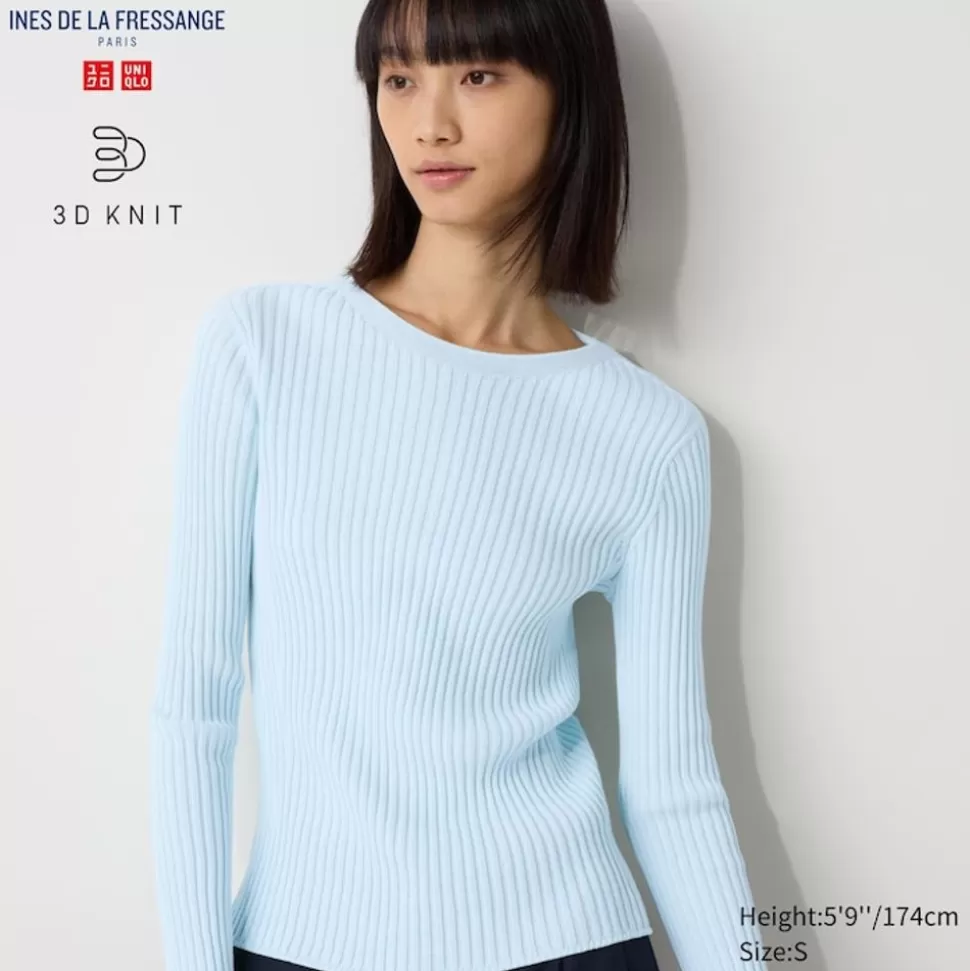 UNIQLO Pullover & Strickjacken*3D Knit Nahtloser Gerippter Pullover
