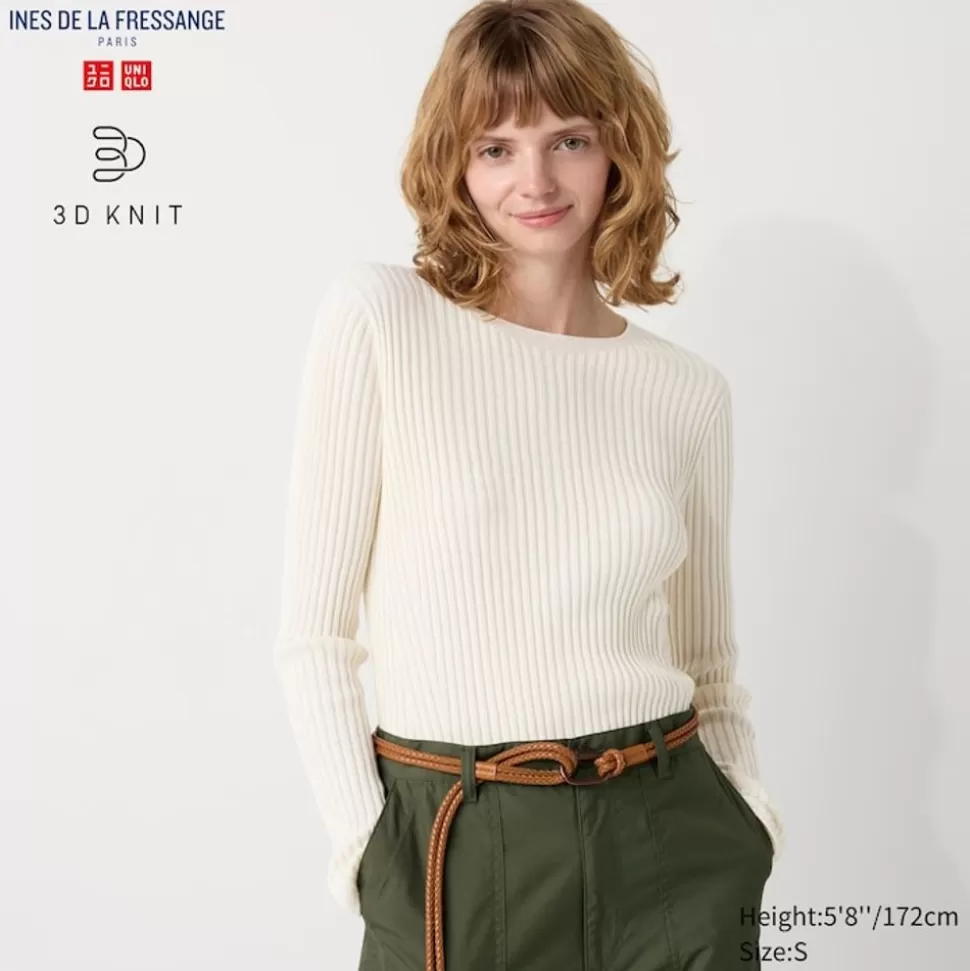 UNIQLO Pullover & Strickjacken*3D Knit Nahtloser Gerippter Pullover