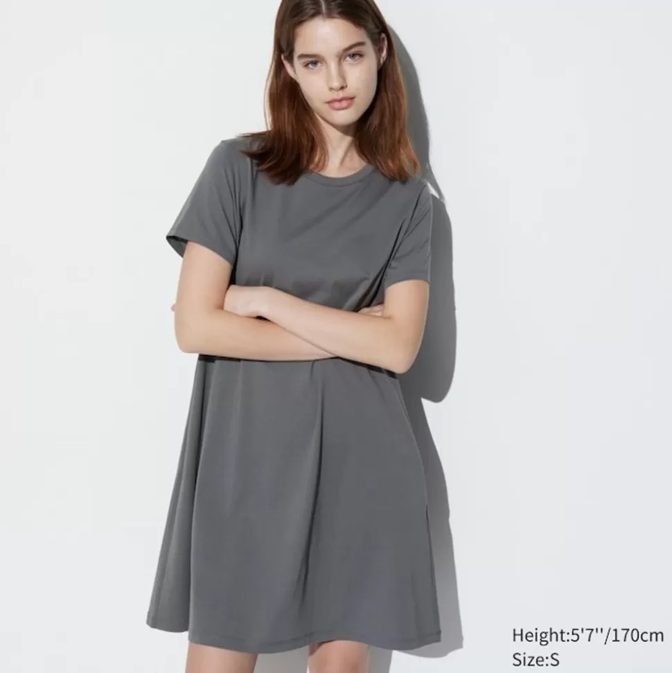 UNIQLO Kleider, Jumpsuits & Overalls*Airism Baumwolle Kurzarm Minikleid