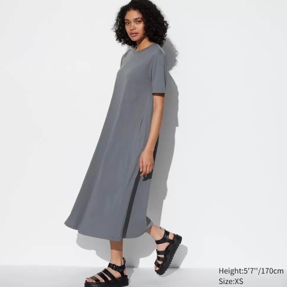 UNIQLO Kleider, Jumpsuits & Overalls*Airism Baumwolle T-Shirt-Kleid