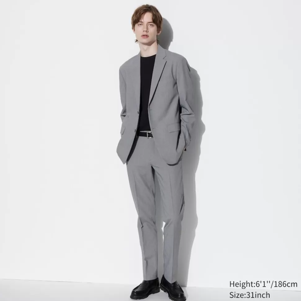 UNIQLO Hosen, Chinos & Jogginghosen*Airsense Hose (Hahnentritt) Grau