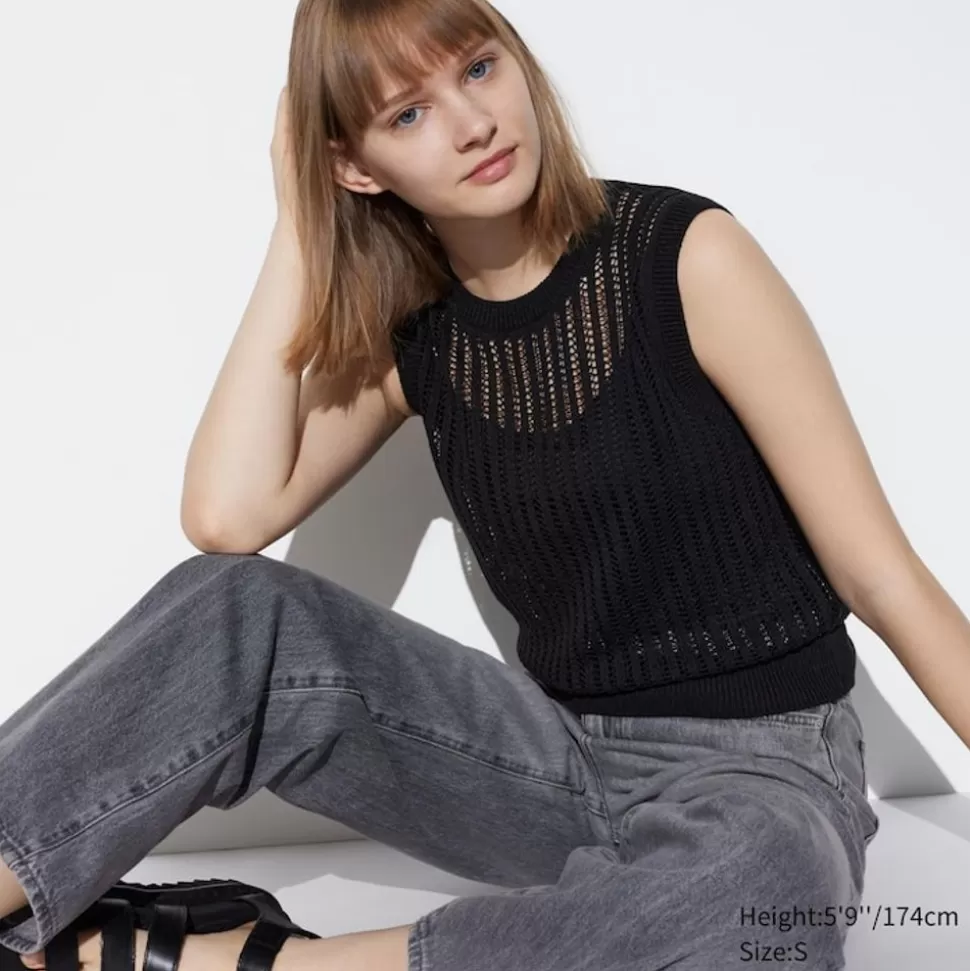 UNIQLO Pullover & Strickjacken*Armelloser Mesh Pullover