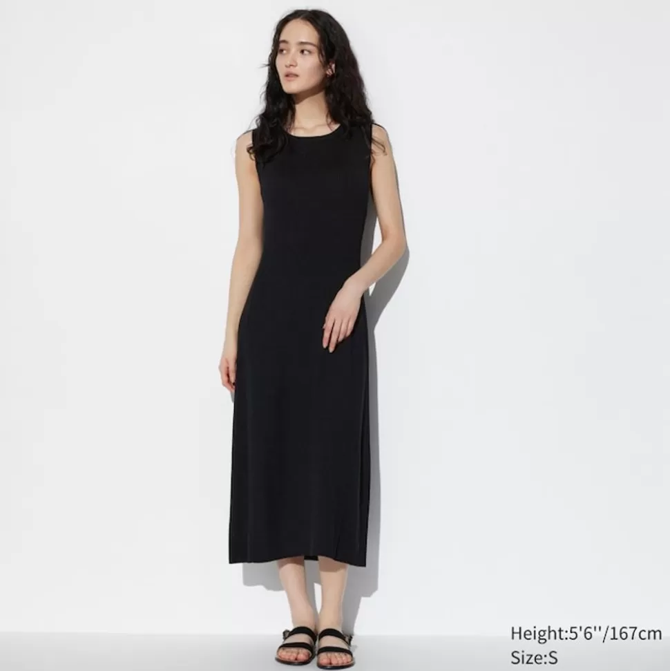 UNIQLO Kleider, Jumpsuits & Overalls*Armelloses Baumwollmix Strickkleid