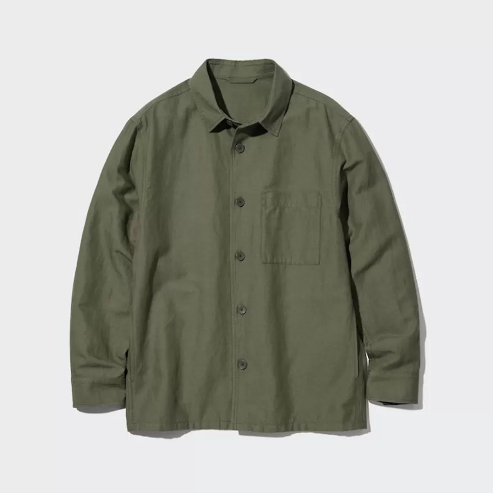 UNIQLO Mäntel, Jacken, Parka & Westen*Baumwolle Leinen Hemdjacke