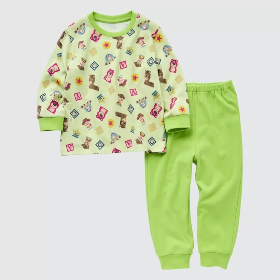UNIQLO Pyjamas*Disney Kidea Ut Bedruckter Langarm Pyjama Hellgrun