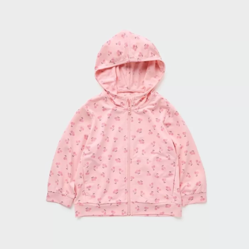 UNIQLO Kleidung Mit Uv-Schutz*Gemusterte Airism Mesh Sweatjacke Mit Kapuze Und Uv-Schutz