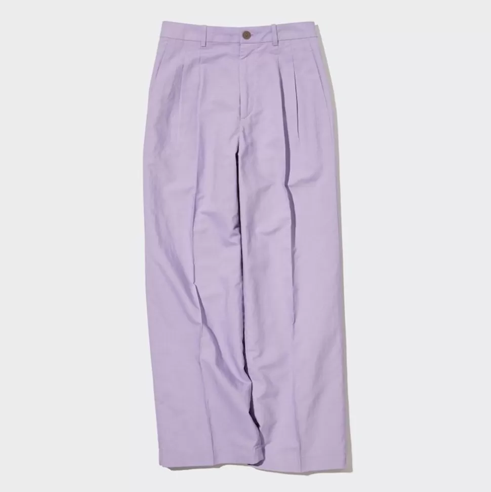 UNIQLO Hosen, Leggings & Jogginghosen*Gerade Leinenmix Hose (Wide Fit)