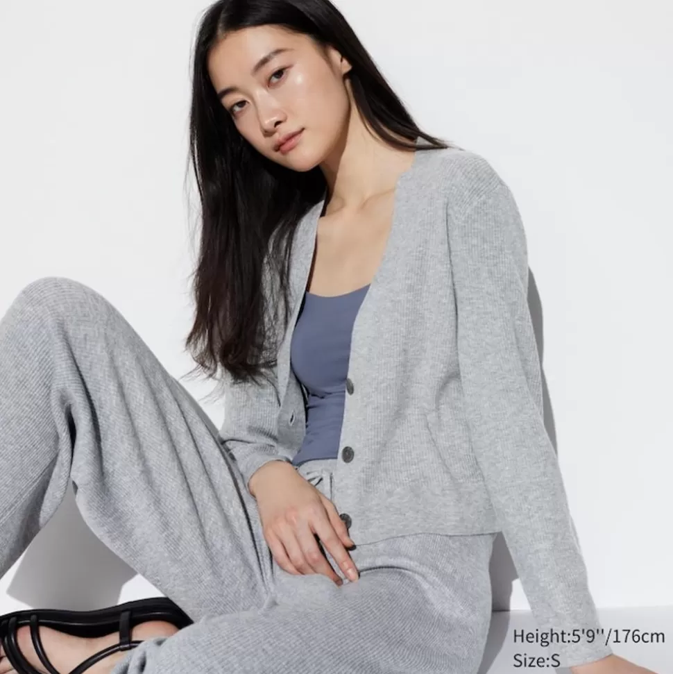 UNIQLO Loungewear & Pyjamas*Gerippte Strickjacke