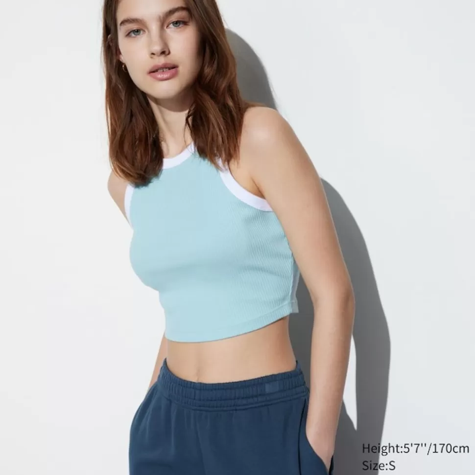 UNIQLO Bh-Tops, Tanktops & Trägertops*Geripptes Cropped Tanktop