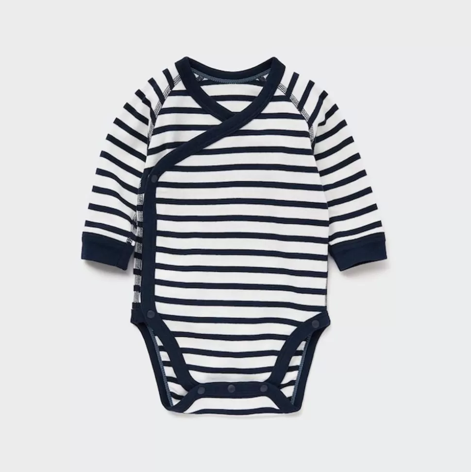 UNIQLO Strampler & Bodys*Gestreifter Langarm Body (3 - 6 Monate) Dunkelblau