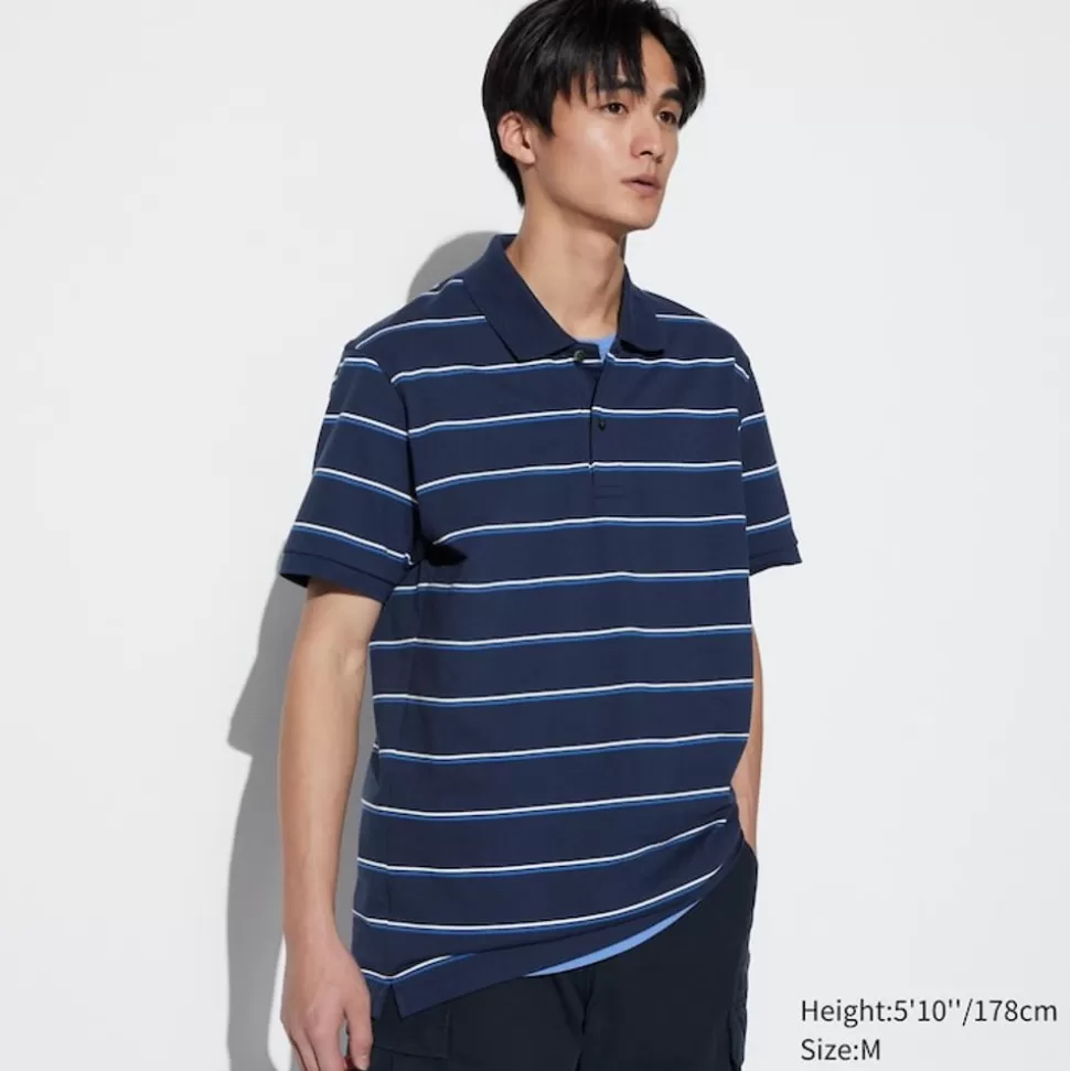 UNIQLO Poloshirts*Gestreiftes Dry Pique Poloshirt
