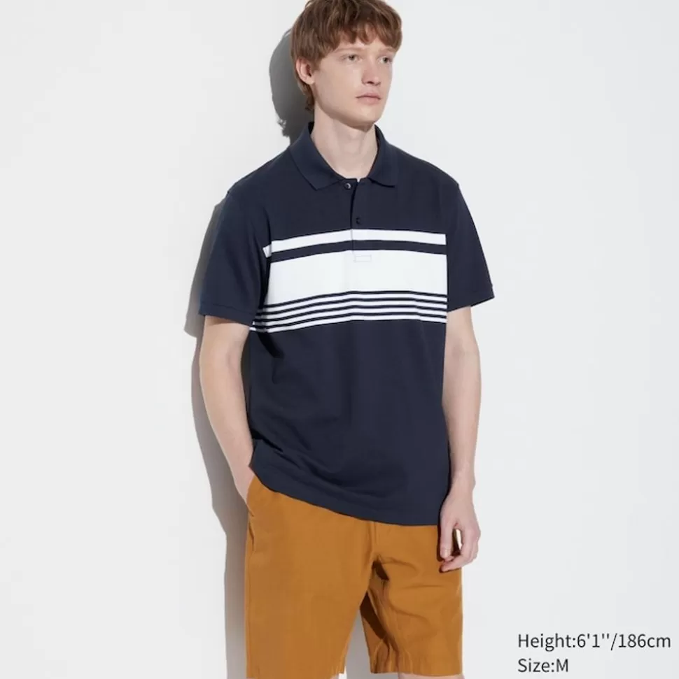 UNIQLO Poloshirts*Gestreiftes Dry Pique Poloshirt