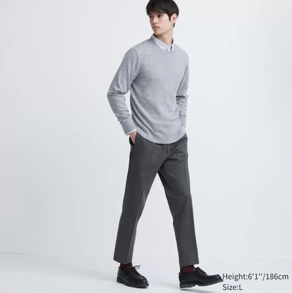 UNIQLO Hosen, Chinos & Jogginghosen*Karierte Smart Stoffhose In 7/8-Lange Grau