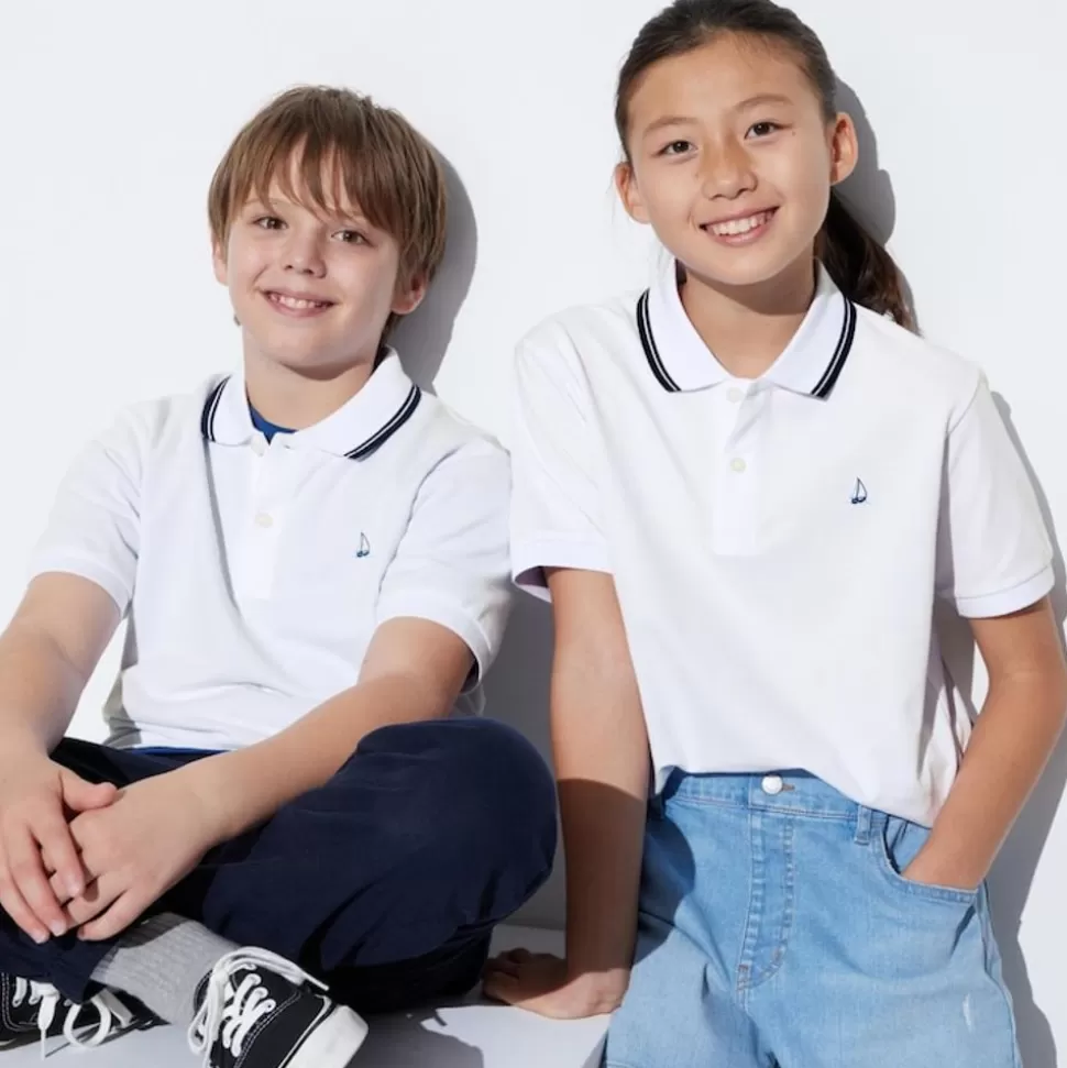 UNIQLO T-Shirts, Bh-Tops & Poloshirts*Kinder Besticktes Dry Pique Poloshirt