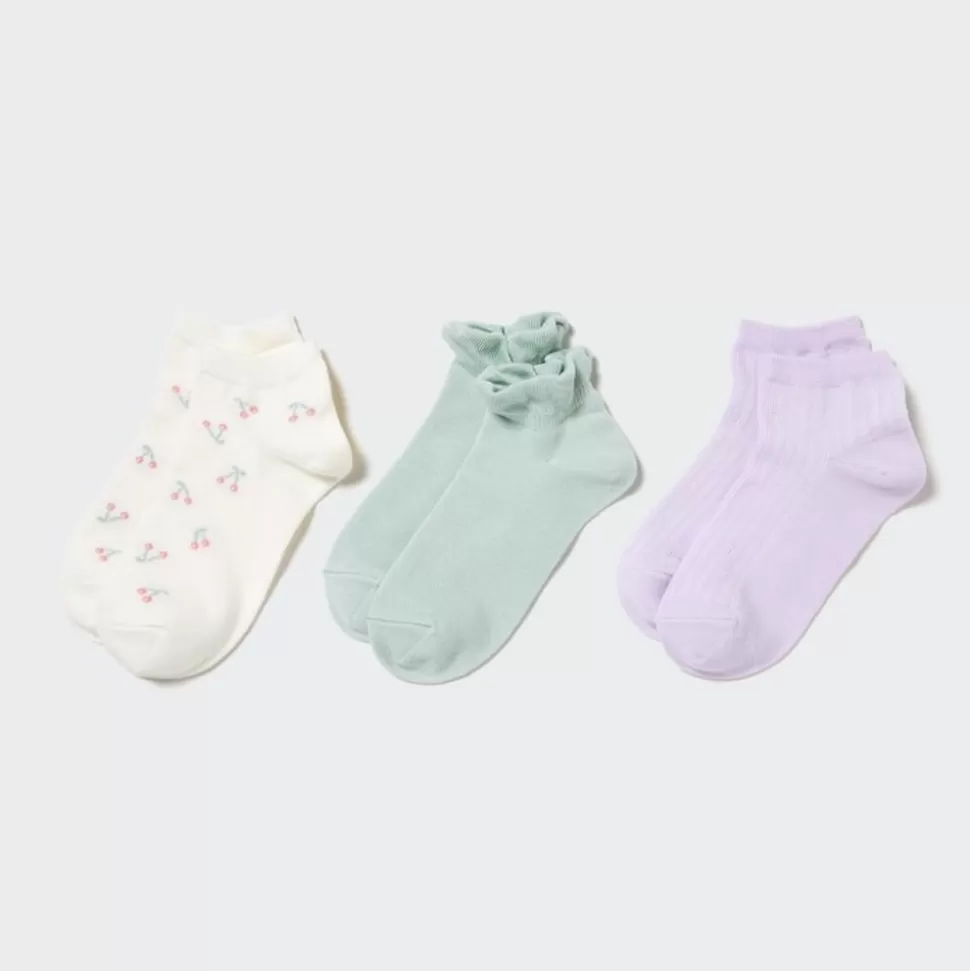 UNIQLO Socken, Strumpfhosen & Leggings*Kinder Gemusterte Kurzsocken (3Er-Set)