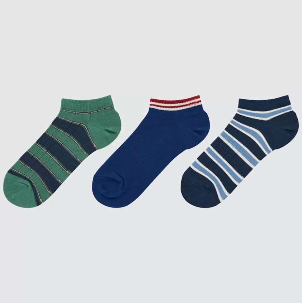 UNIQLO Socken, Strumpfhosen & Leggings*Kinder Gestreifte Kurzsocken (3 Paar) Grun