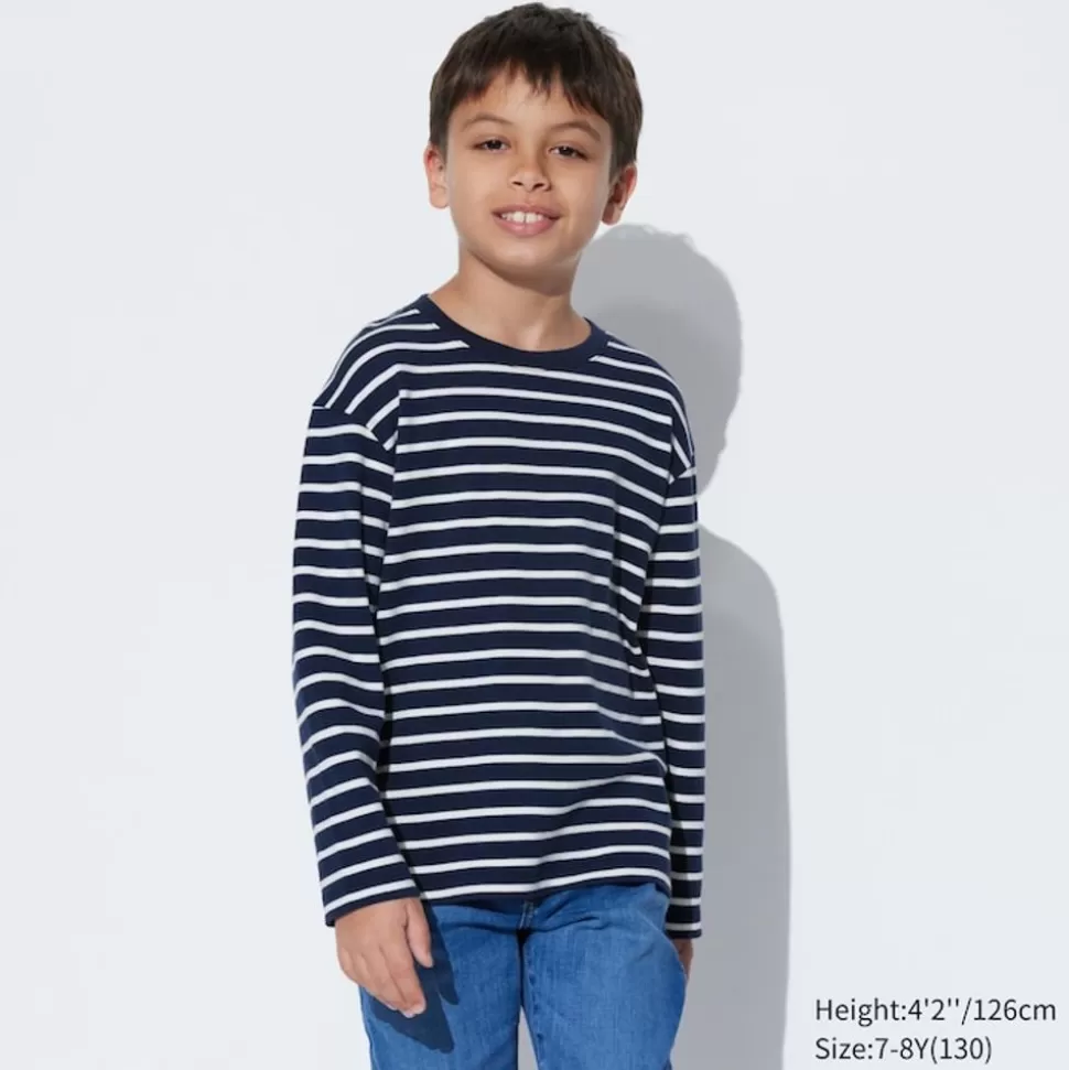 UNIQLO T-Shirts, Bh-Tops & Poloshirts*Kinder Gestreiftes Langarmshirt