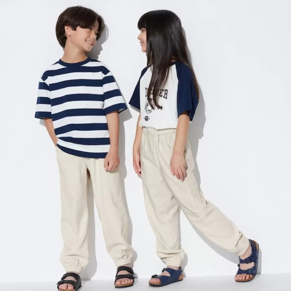 UNIQLO Naturlich Feines Leinen*Kinder Leinenmix Jogginghose