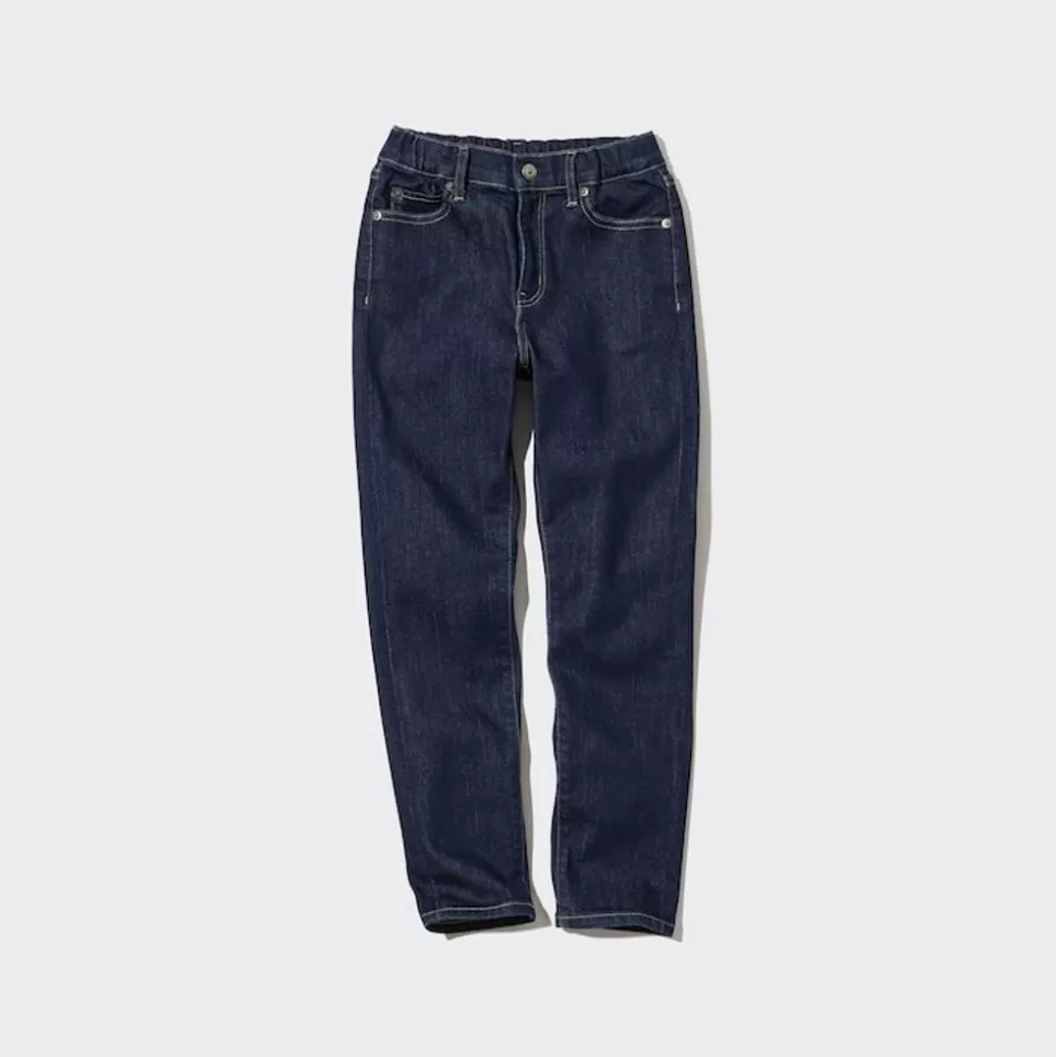 UNIQLO Jeans*Kinder Ultra Stretch Soft Jeans Mit Reisverschluss Blau