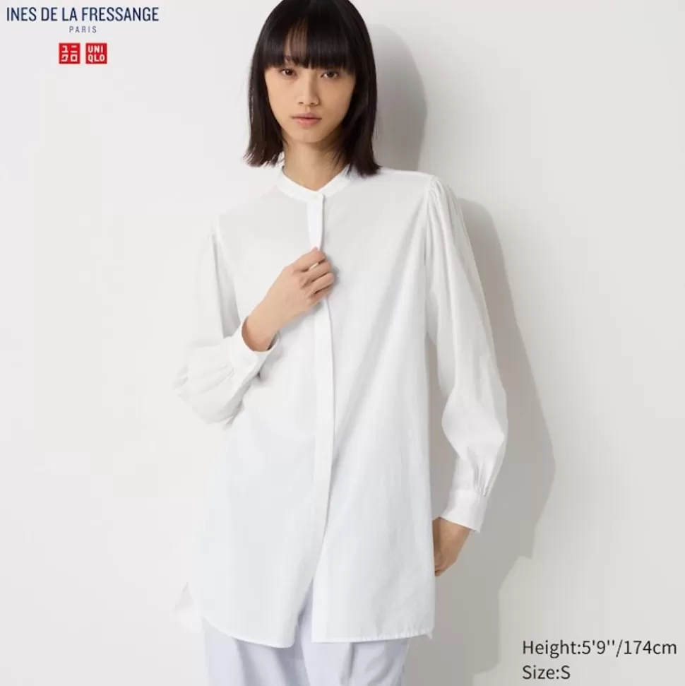 UNIQLO Hemden & Blusen*Lange Seersucker Langarm Bluse