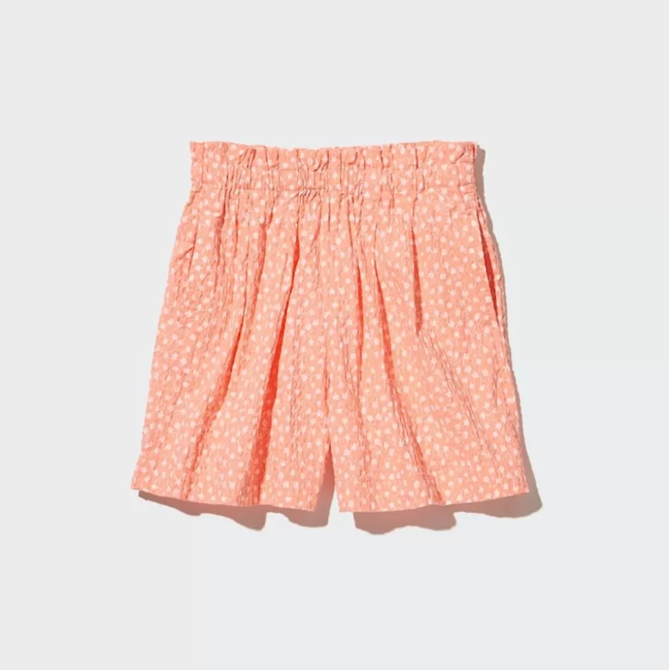 UNIQLO Röcke & Shorts*Madchen Gemusterte Seersucker Easy Shorts