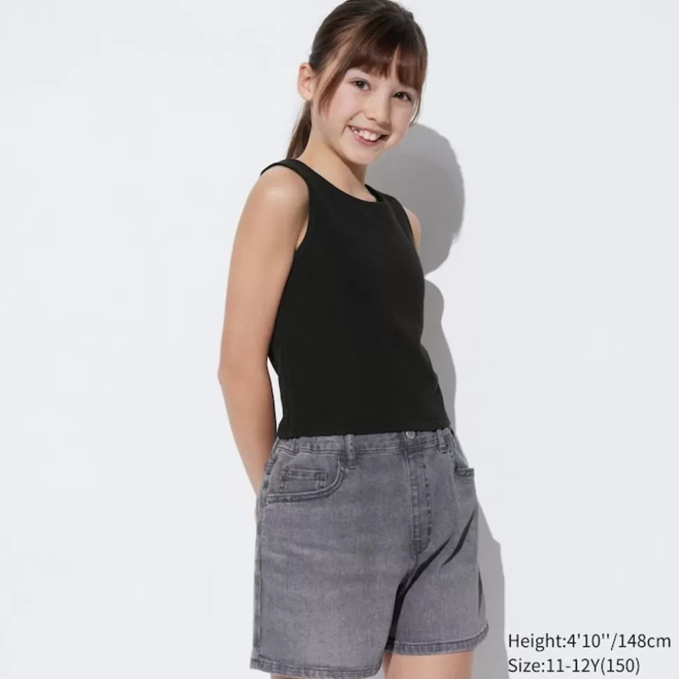 UNIQLO Airism Kuhlender Komfort*Madchen Geripptes Airism Baumwolle Bh-Tanktop