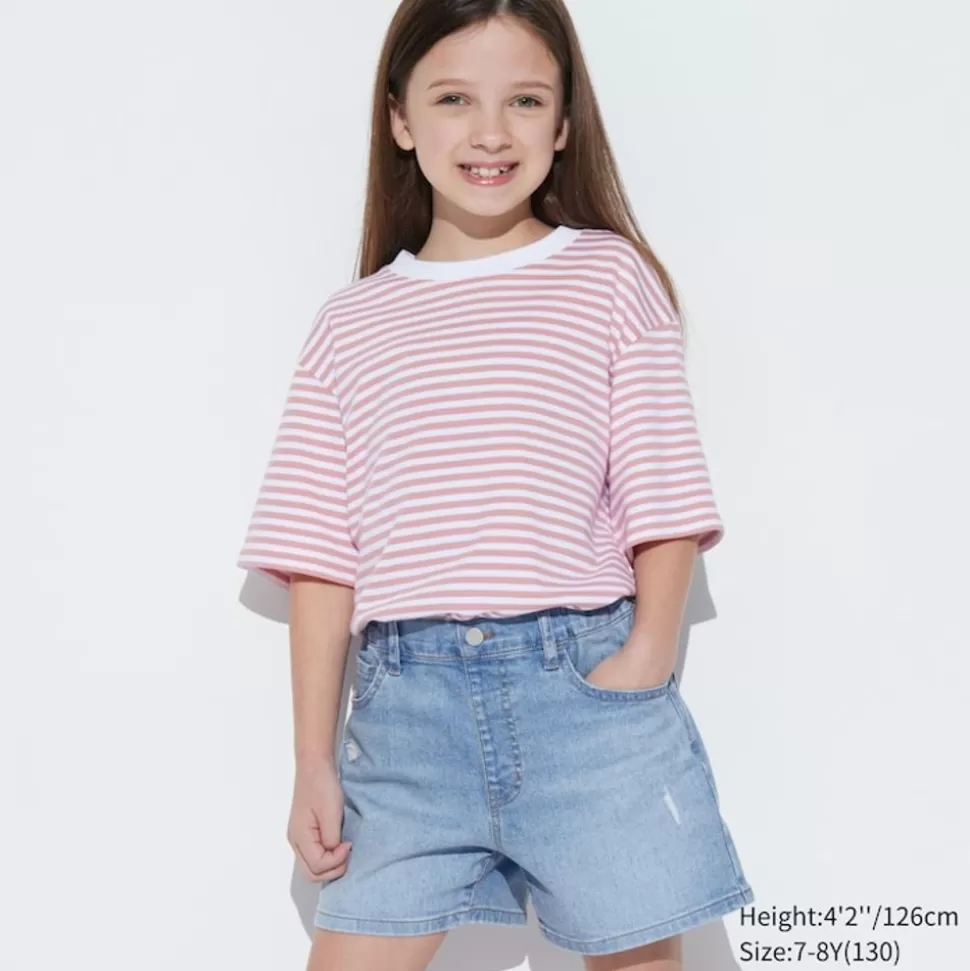 UNIQLO Röcke & Shorts*Madchen Jeansshorts (Used-Look) Blau