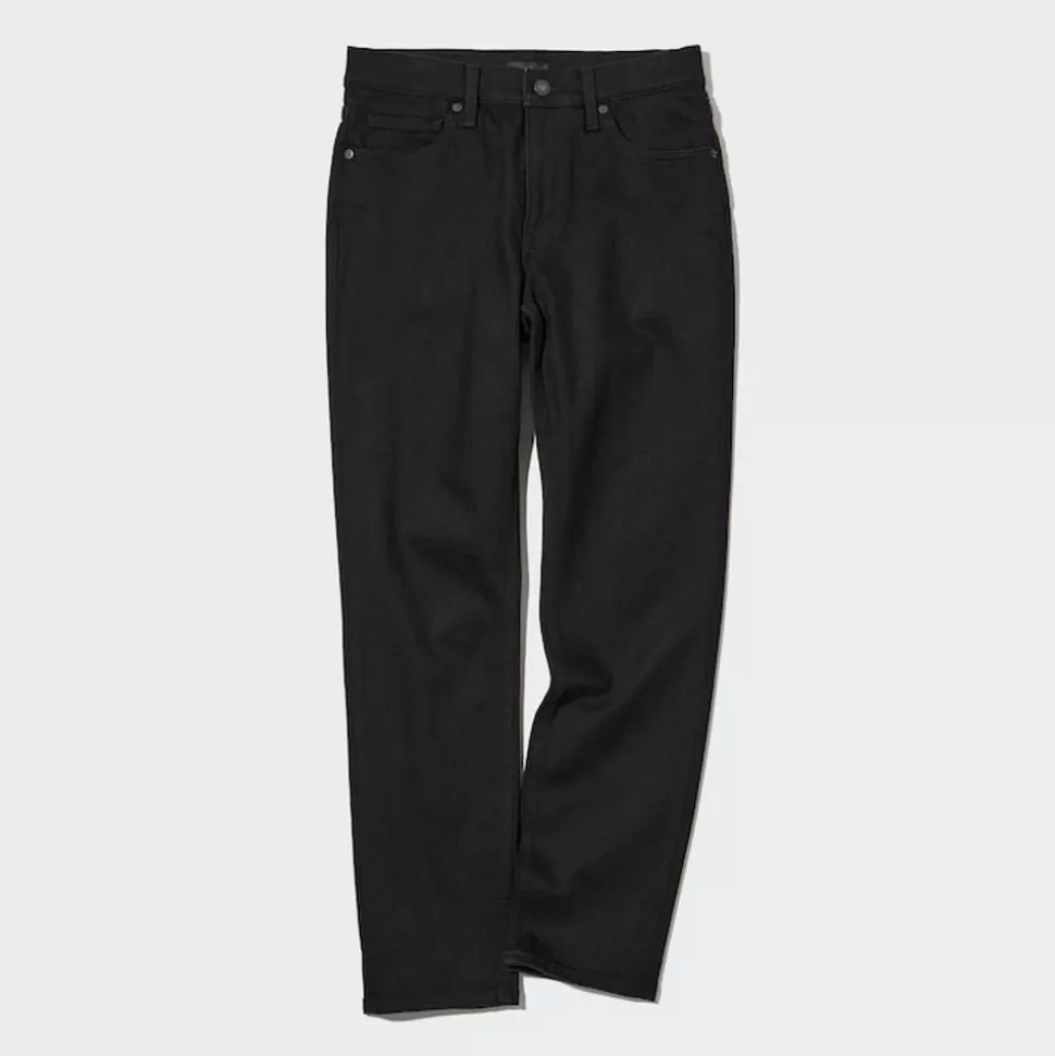 UNIQLO Jeans*Straight Jeans In 7/8-Lange (Slim Fit) Schwarz